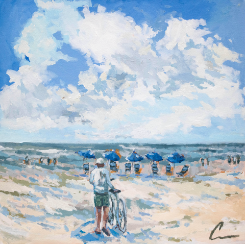 Isle of Palms Beach Cruise- Framed 24x24