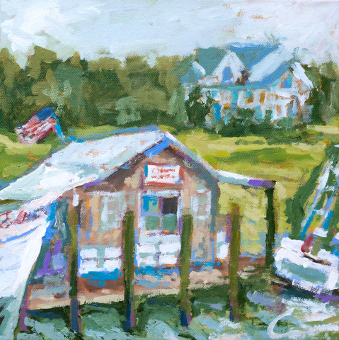 Local Shrimp- Framed 12x12