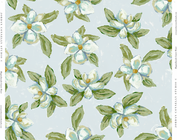 Magnolias for Lucie in Wave- Wallpaper