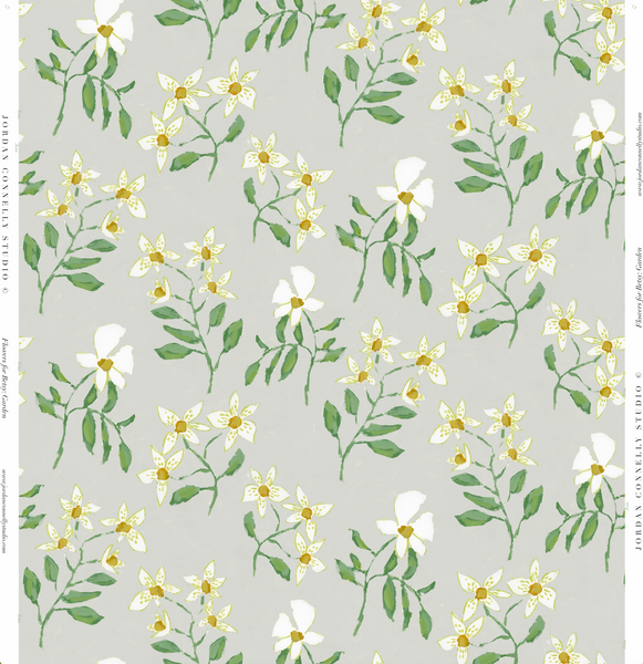 Flowers for Betsy in Garden- Wallpaper