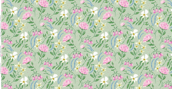 Flowers for Bailey in Melon- Fabric