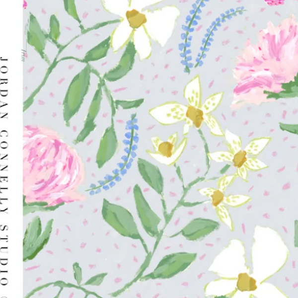 Flowers for Bailey in Sky- Fabric