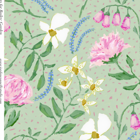 Flowers for Bailey in Melon- Fabric