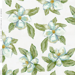 Flowers for Lucie in White- Fabric