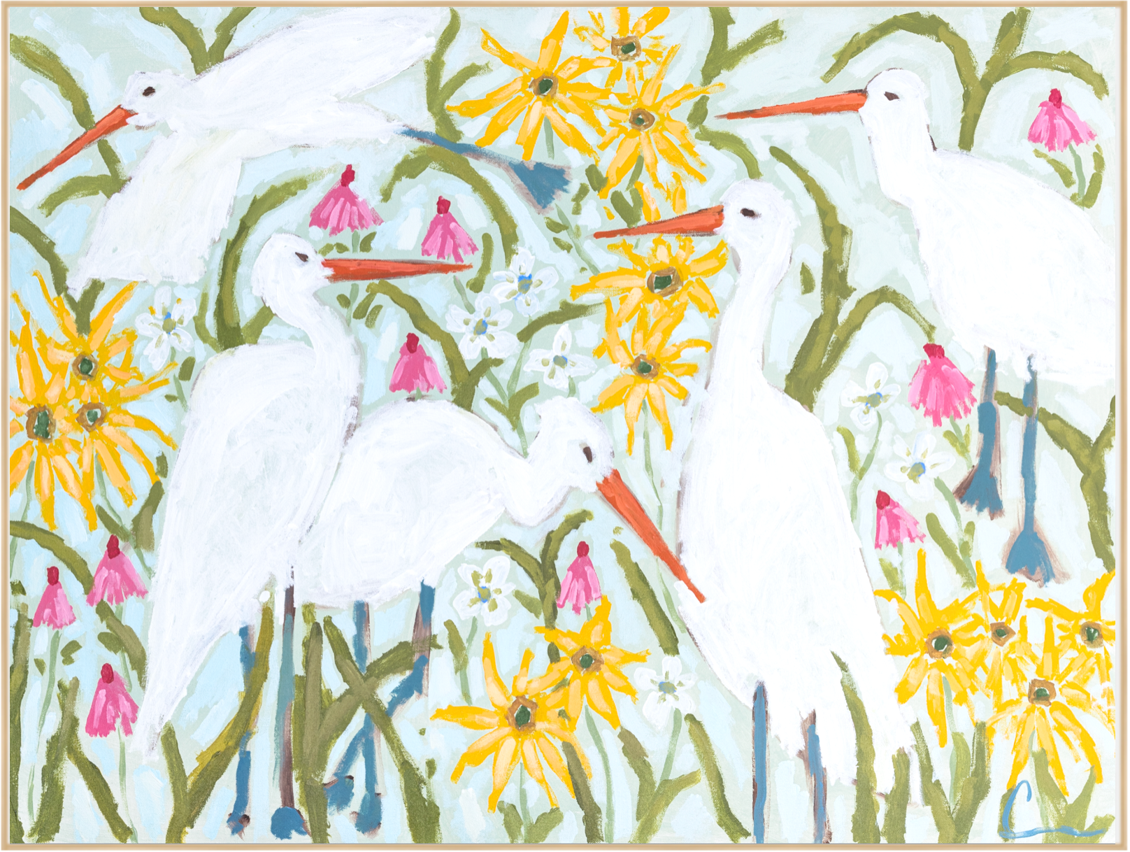 Egret Party PRINT